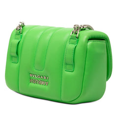 ブルガリ × AMBUSH アンブッシュ セルペンティ ウエストバッグ ベルトバッグ ショルダーバッグ 2WAY グリーン レザー レディース BVLGARI 【中古】