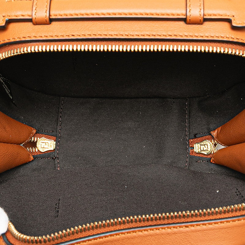 フェンディ オーロック ショルダーバッグ カメラバッグ 2WAY 8BS058 ブラウン スウェット レザー レディース FENDI 【中古】