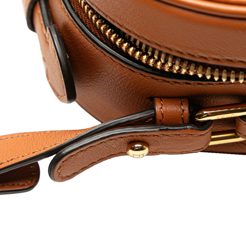 フェンディ オーロック ショルダーバッグ カメラバッグ 2WAY 8BS058 ブラウン スウェット レザー レディース FENDI 【中古】