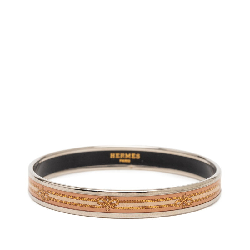 エルメス エマイユPM 七宝焼き バングル ゴールド ベージュ系 メタル レディース HERMES 【中古】
