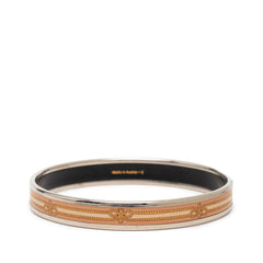 エルメス エマイユPM 七宝焼き バングル ゴールド ベージュ系 メタル レディース HERMES 【中古】