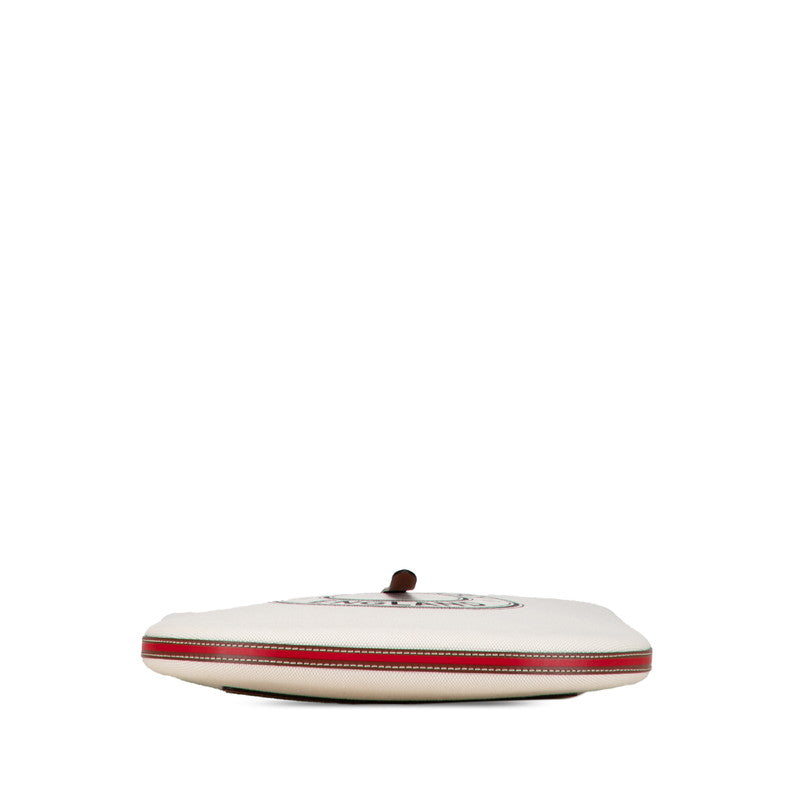 バーバリー ロゴグラフィック ショルダーバッグ ベージュ ブラウン キャンバス レザー レディース BURBERRY 【中古】