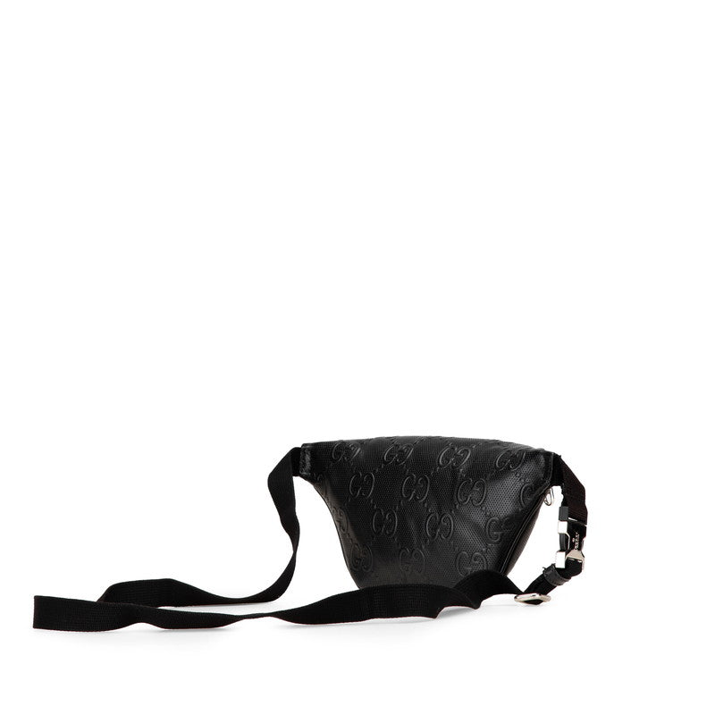 グッチ GGエンボス ベルトバッグ ウエストバッグ ボディバッグ 658582 ブラック レザー レディース GUCCI 【中古】