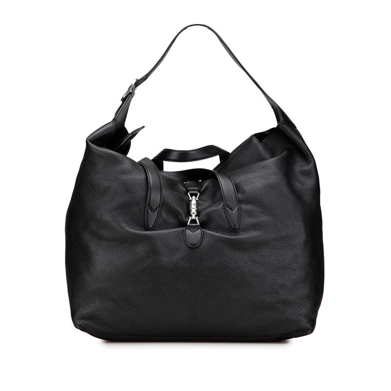 グッチ ジャッキー ボストンバッグ ショルダーバッグ 771343 ブラック レザー メンズ GUCCI 【中古】