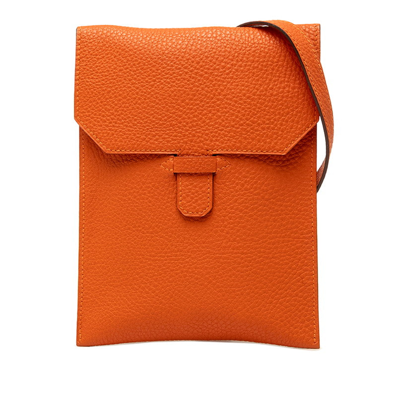 エルメス アメリー 斜め掛け ショルダーバッグ オレンジ トゴ レディース HERMES 【中古】