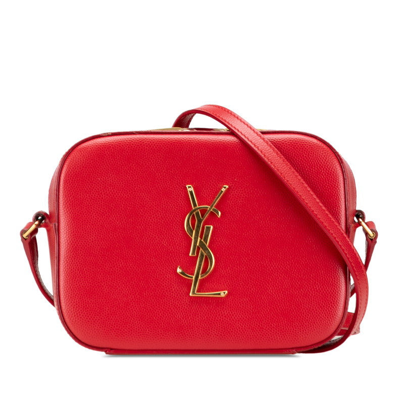 サンローラン YSLロゴ カメラバッグ ショルダーバッグ 395791 レッド レザー レディース SAINT LAURENT 【中古】