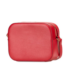 サンローラン YSLロゴ カメラバッグ ショルダーバッグ 395791 レッド レザー レディース SAINT LAURENT 【中古】