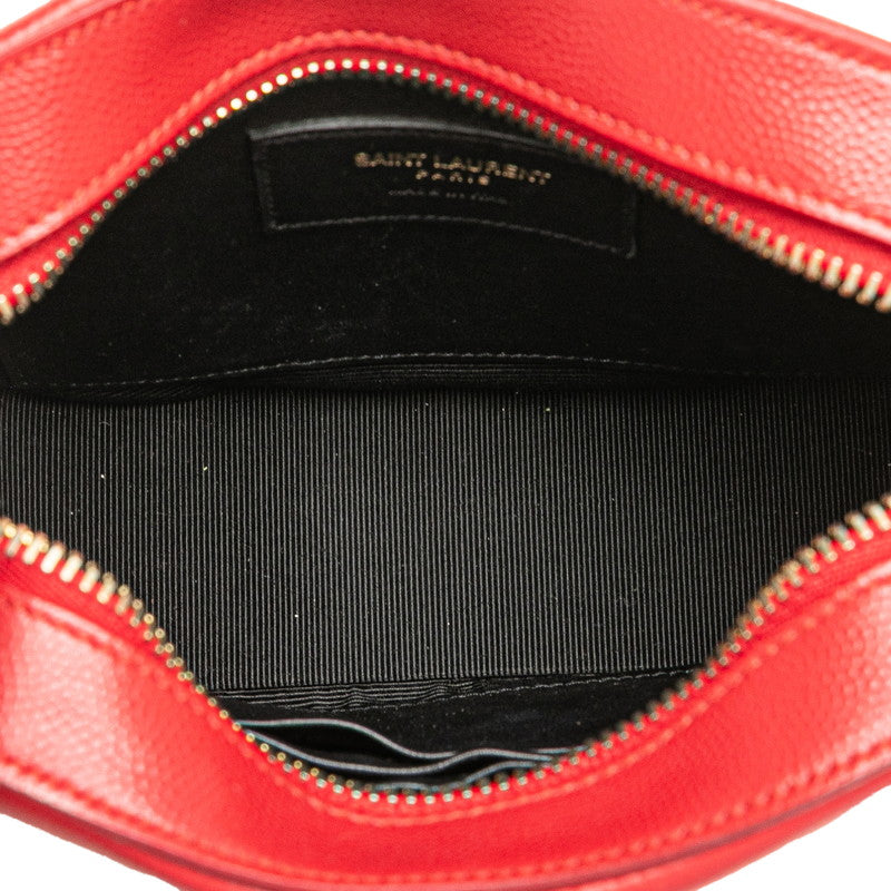 サンローラン YSLロゴ カメラバッグ ショルダーバッグ 395791 レッド レザー レディース SAINT LAURENT 【中古】