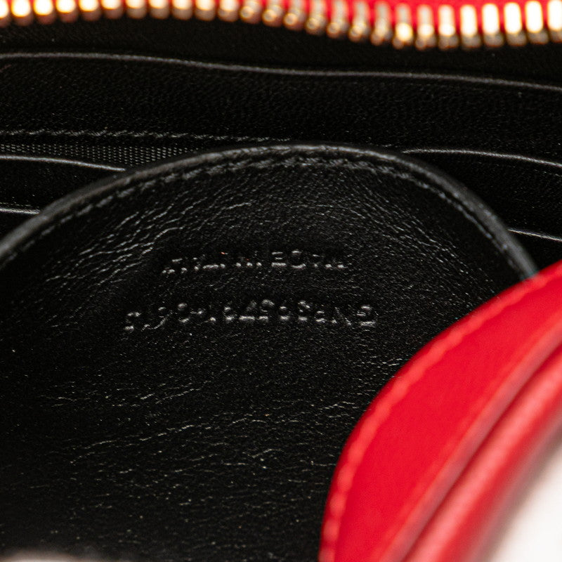 サンローラン YSLロゴ カメラバッグ ショルダーバッグ 395791 レッド レザー レディース SAINT LAURENT 【中古】