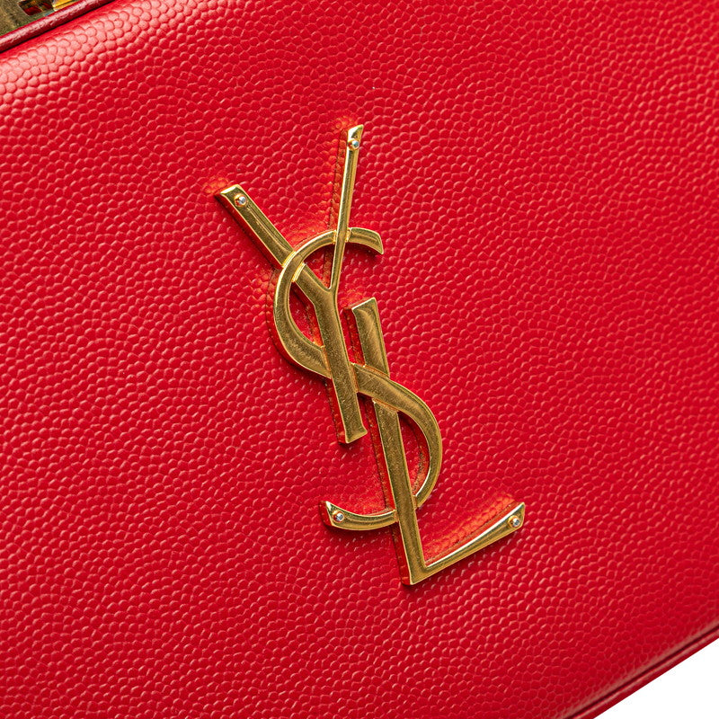 サンローラン YSLロゴ カメラバッグ ショルダーバッグ 395791 レッド レザー レディース SAINT LAURENT 【中古】