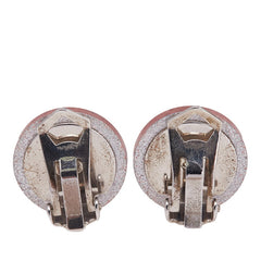 シャネル ココマーク ラメ ラウンド イヤリング ピンク シルバー メタル プラスチック レディース CHANEL 【中古】