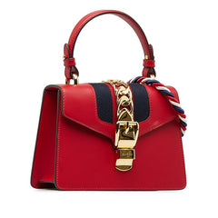 グッチ シルヴィ ハンドバッグ ショルダーバッグ 2WAY 470270 レッド レザー レディース GUCCI 中古