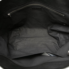 バレンシアガ JUMBO TOTE L ジャンボトート ラージ ロゴ トートバッグ 689271 アイボリー ブラック キャンバス レザー レディース BALENCIAGA 【中古】
