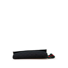 グッチ GGキャンバス ウエストバッグ ボディバッグ 180691 ブラック キャンバス レザー レディース GUCCI 【中古】