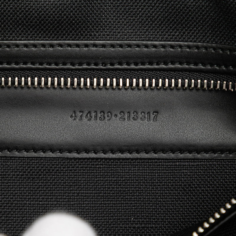 グッチ GGスプリーム シェリーライン 斜め掛け ショルダーバッグ 474139 ブラック PVC レザー レディース GUCCI 【中古】