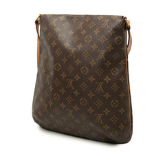 ルイ ヴィトン モノグラム ミュゼット 斜め掛け ショルダーバッグ M51256 ブラウン PVC レザー レディース LOUIS VUITTON 中古