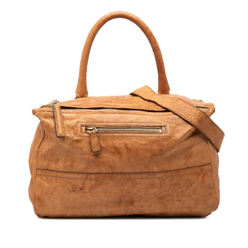 ジバンシー パンドラ ハンドバッグ ショルダーバッグ 2WAY EF0911 ブラウン レザー レディース Givenchy 中古