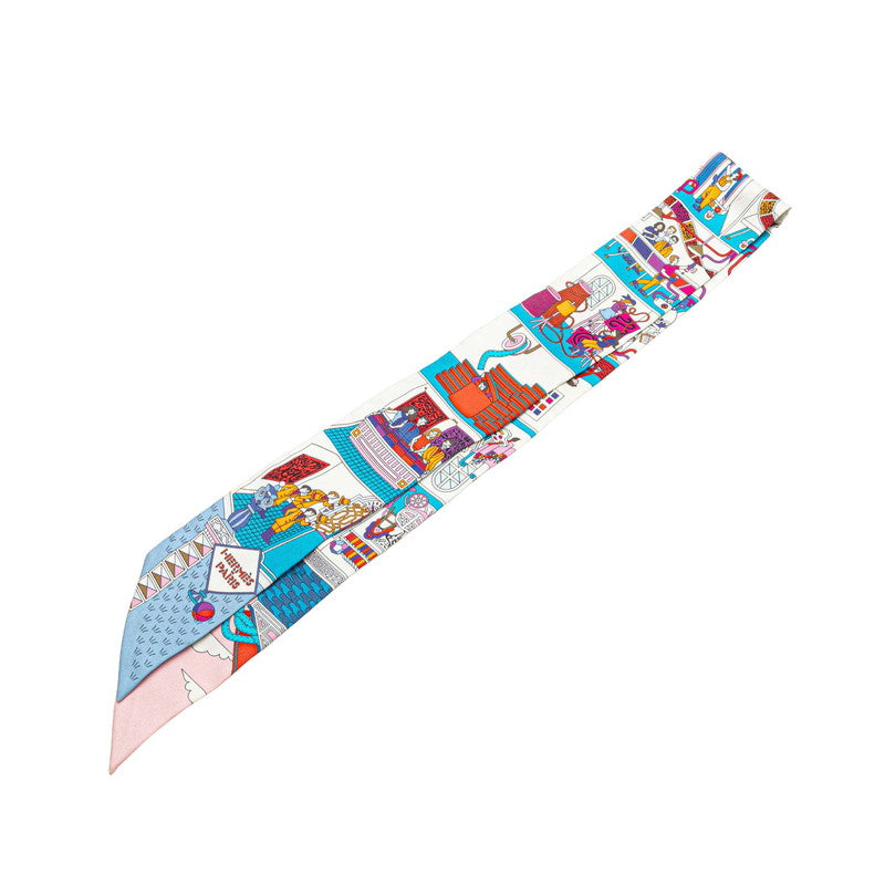 エルメス ツイリー LA MAISON DES CARRES メゾンデカレ スカーフ マルチカラー シルク レディース HERMES 【中古】