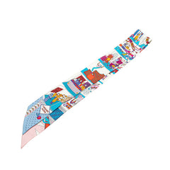 エルメス ツイリー LA MAISON DES CARRES メゾンデカレ スカーフ マルチカラー シルク レディース HERMES 【中古】