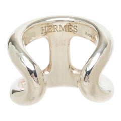 エルメス オスモズGM リング 指輪 #48 SV925 シルバー レディース HERMES 中古