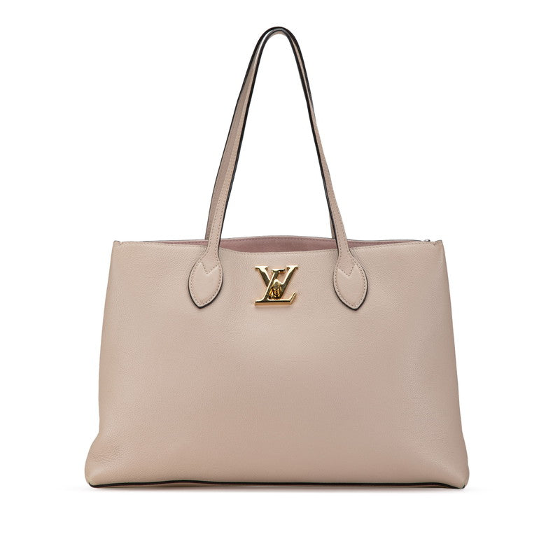 ルイ ヴィトン ロックミー トートバッグ ショルダーバッグ M57346 グレージュ レザー レディース LOUIS VUITTON 【中古】