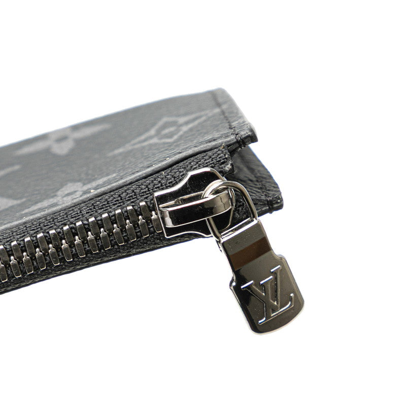 ルイ ヴィトン モノグラム エクリプス ポルトモネ ジュール コインケース 小銭入れ M63536 ブラック ノワール PVC レザー メンズ LOUIS VUITTON 【中古】