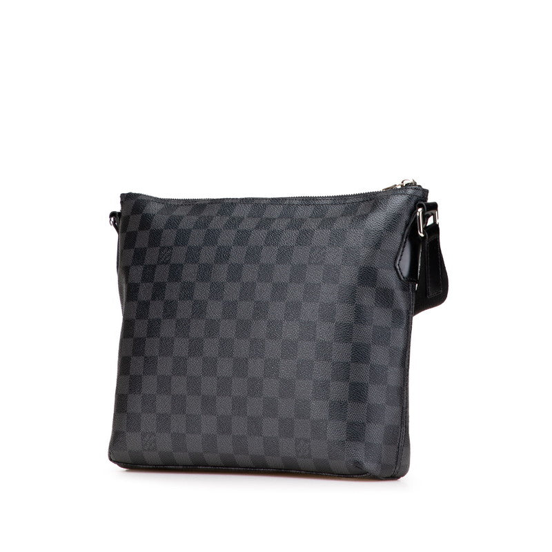 ルイ ヴィトン ダミエ グラフィット ミックPM 斜め掛け ショルダーバッグ N41211 ブラック PVC レザー メンズ LOUIS VUITTON 【中古】