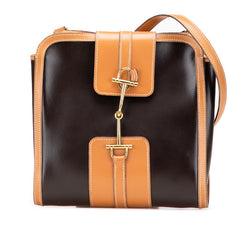 エルメス ヴィンテージ ホースビット ショルダーバッグ ショルダーポーチ ブラウン レザー レディース HERMES 【中古】