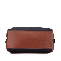 セリーヌ ロゴ トートバッグ ブラック ブラウン キャンバス レザー レディース CELINE 【中古】