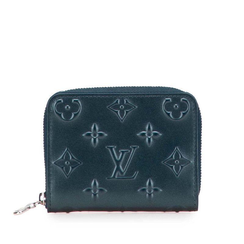 ルイ ヴィトン ムーノグラム ジッピー コインパース コインケース M81860 スティールブルー レザー レディース LOUIS VUITTON 【中古】
