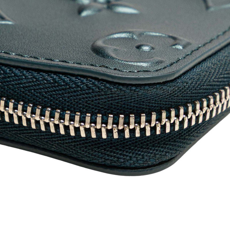 ルイ ヴィトン ムーノグラム ジッピー コインパース コインケース M81860 スティールブルー レザー レディース LOUIS VUITTON 【中古】