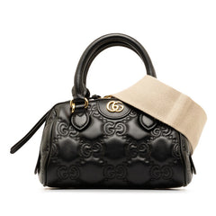 グッチ GGマトラッセ キルティングミディアム ハンドバッグ ショルダーバッグ 2WAY 702251 ブラック レザー レディース GUCCI 【中古】