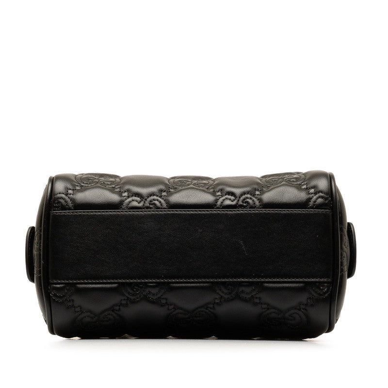 グッチ GGマトラッセ キルティングミディアム ハンドバッグ ショルダーバッグ 2WAY 702251 ブラック レザー レディース GUCCI 【中古】
