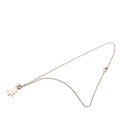 シャネル ココマーク クリスマスツリー モチーフ ネックレス シルバー ホワイト メタル レディース CHANEL 【中古】