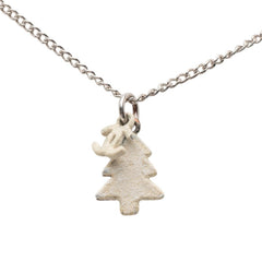 シャネル ココマーク クリスマスツリー モチーフ ネックレス シルバー ホワイト メタル レディース CHANEL 【中古】