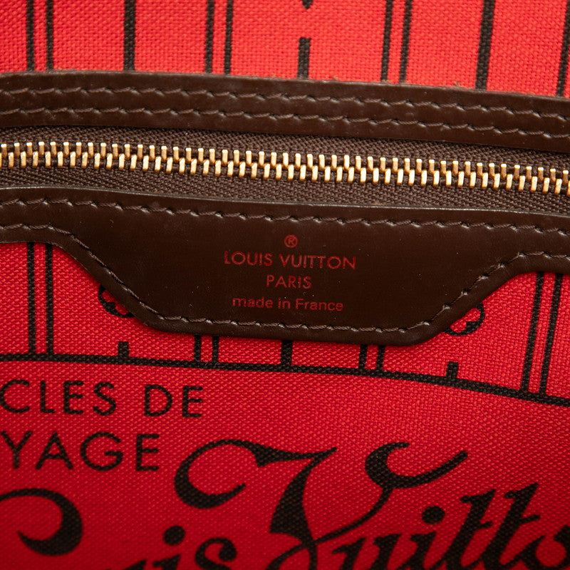 ルイ ヴィトン ダミエ ネヴァーフルPM ハンドバッグ トートバッグ N51109 ブラウン PVC レザー レディース LOUIS VUITTON 【中古】