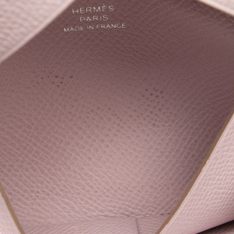 エルメス カルヴィ コインケース カードケース ピンク系 ヴォーエプソン レディース HERMES 【中古】