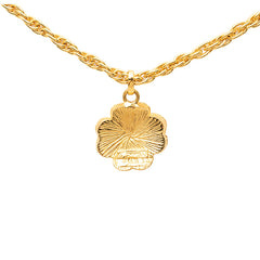 シャネル ココマーク クローバー チェーン ネックレス ペンダント 1983 ゴールド メッキ レディース CHANEL 中古