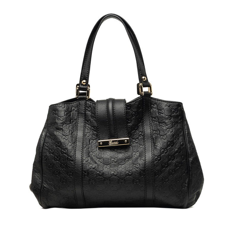 グッチ グッチシマ トートバッグ ハンドバッグ 233609 ブラック レザー レディース GUCCI 中古