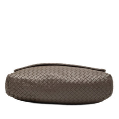 ボッテガヴェネタ イントレチャート ショルダーバッグ ブラウン レザー レディース BOTTEGAVENETA 【中古】