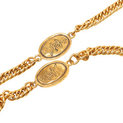 シャネル ココマーク ヴィンテージ 王冠 チェーン ネックレス 28 ゴールド メッキ レディース CHANEL 【中古】