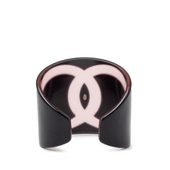 シャネル ココマーク バングル 01P刻印 ブラック ピンク プラスチック レディース CHANEL 【中古】