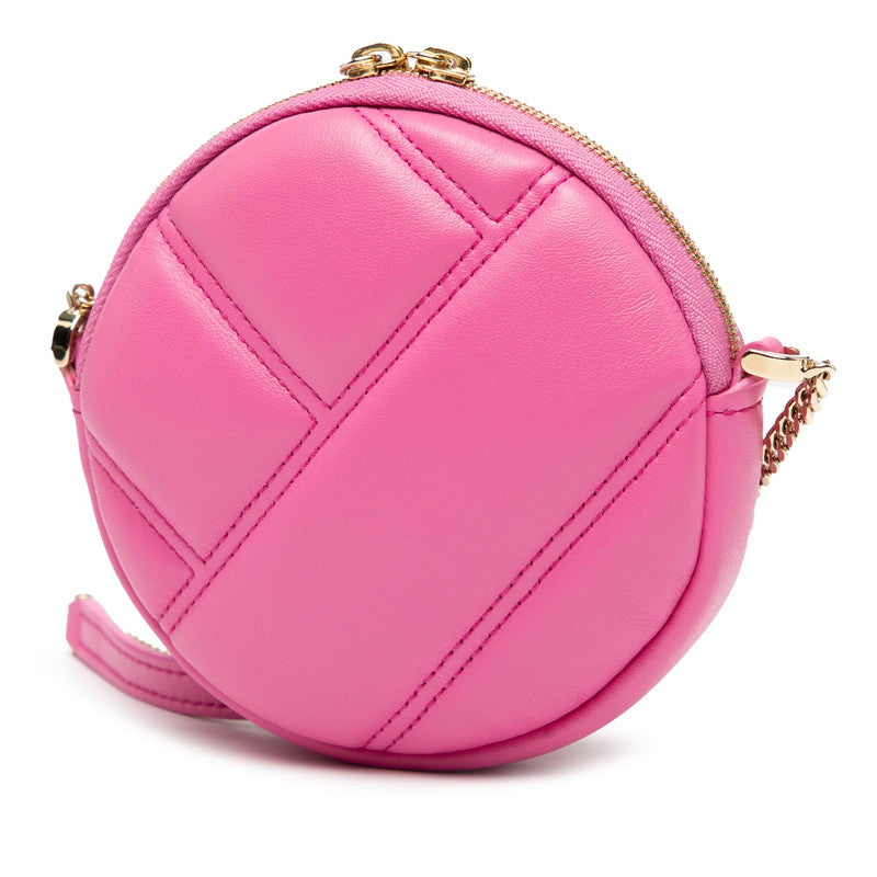 ブルガリ セルペンティ カボション マイクロ ポーチ チェーン ショルダーバッグ ピンク レザー レディース BVLGARI 【中古】