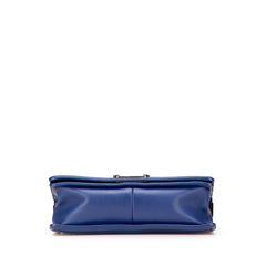シャネル ボーイシャネル ココマーク チェーン ショルダーバッグ ハンドバッグ ブルー ラムスキン レディース CHANEL 【中古】