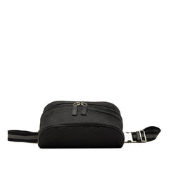 グッチ GGナイロン ウエストバッグ ボディバッグ 449182 ブラック ナイロン レザー レディース GUCCI 中古