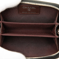 シャネル マトラッセ ココマーク カードケース 小銭入れ ブラック ラムスキン レディース CHANEL 【中古】