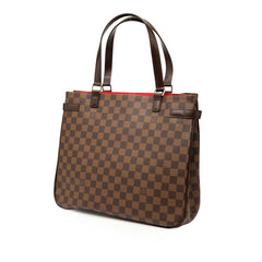 ルイ ヴィトン ダミエ ユゼス ハンドバッグ トートバッグ N51128 ブラウン PVC レザー レディース LOUIS VUITTON 【中古】