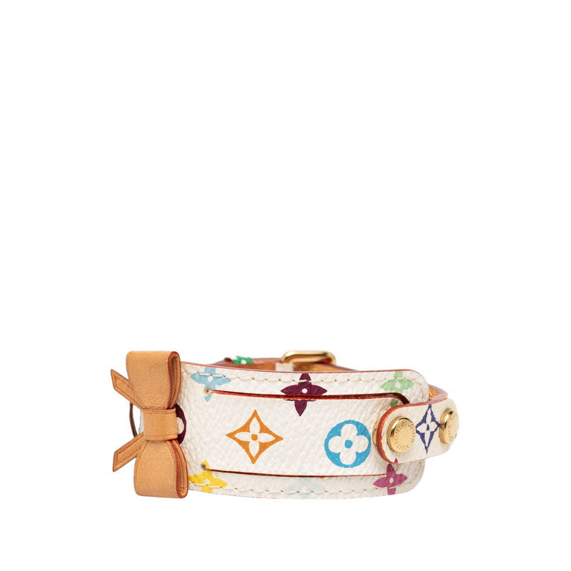 ルイ ヴィトン モノグラム マルチカラー ブラスレ ポルト アドレス ブレスレット M92594 ホワイト PVC レザー レディース LOUIS VUITTON 【中古】