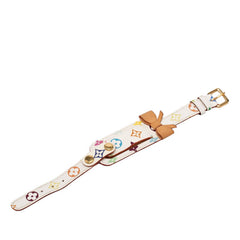 ルイ ヴィトン モノグラム マルチカラー ブラスレ ポルト アドレス ブレスレット M92594 ホワイト PVC レザー レディース LOUIS VUITTON 【中古】