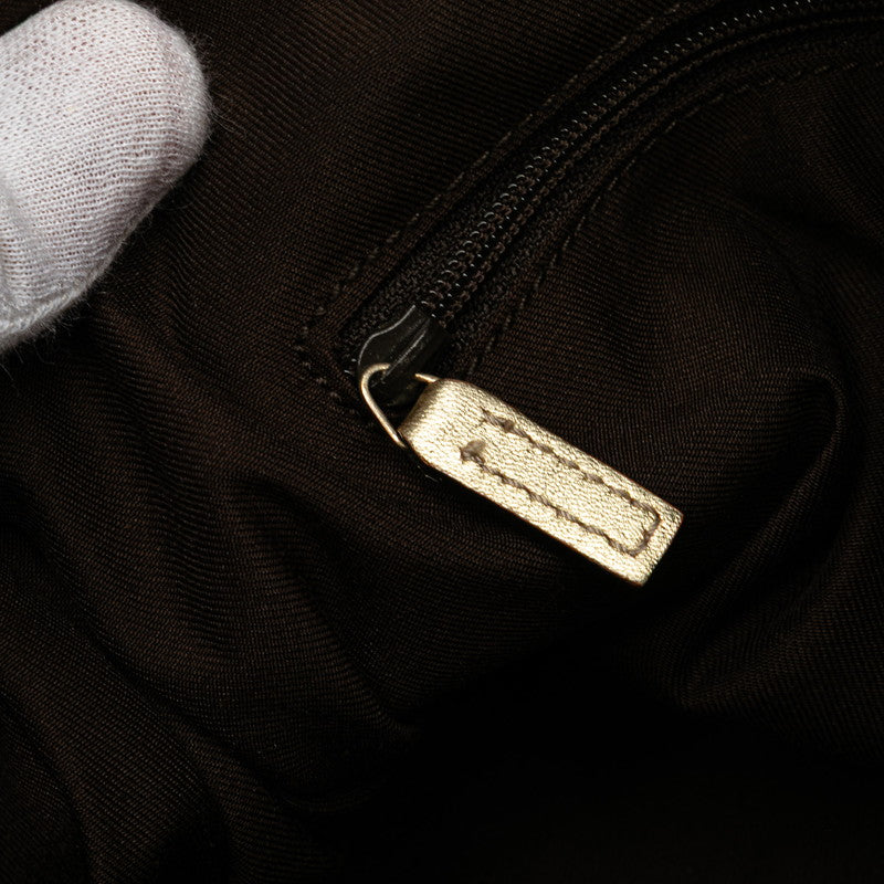 グッチ GGキャンバス アビー ショルダーバッグ 190525 ベージュ ゴールド キャンバス レザー レディース GUCCI 【中古】